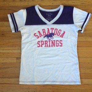 Girls Large (10-12) Saratoga Springs colorblock shirt